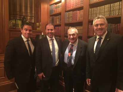 Ernie Bower, Australian MP Josh Frydenberg, Tony Podesta, Amb. Joe Hockey