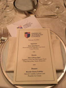 American Australian Council Dinner at The Jefferson Hotel