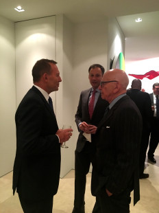 Hon Tony Abbott, Frank Fannon, Rupert Murdoch