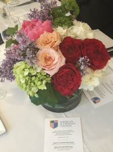 Floral Centerpiece and Menu